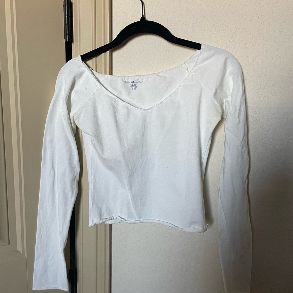 Brandy Melville White long sleeve tee